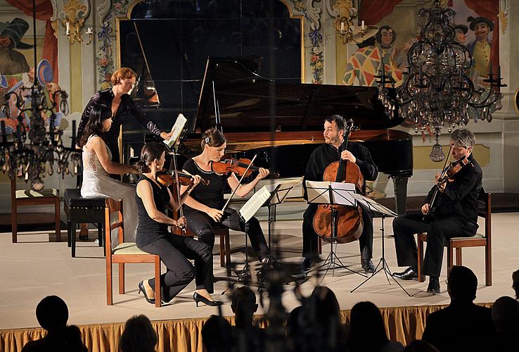 Shiran Wang (Klavier), Škampa Quartett - Kammerkonzert, 24.7.2014, Internationales Musikfestival Český Krumlov