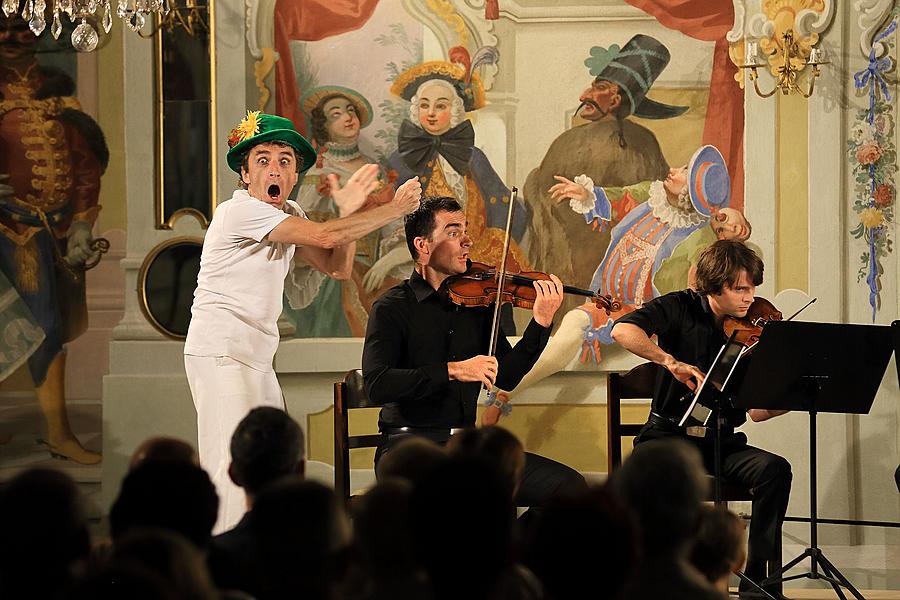 Mucha Quartet and musical mime Vladimír Kulíšek - Chamber concert, 30.7.2015, International Music Festival Český Krumlov