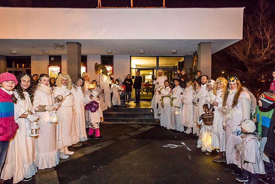 Angelic Procession Through Town Český Krumlov 8.12.2017